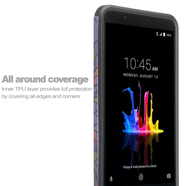 zte sequoia hybrid case - rainbow flower - www.coverlabusa.com