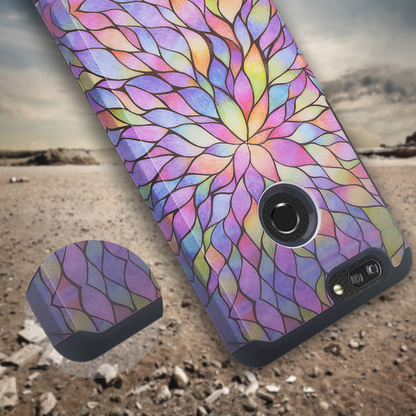 zte sequoia hybrid case - rainbow flower - www.coverlabusa.com