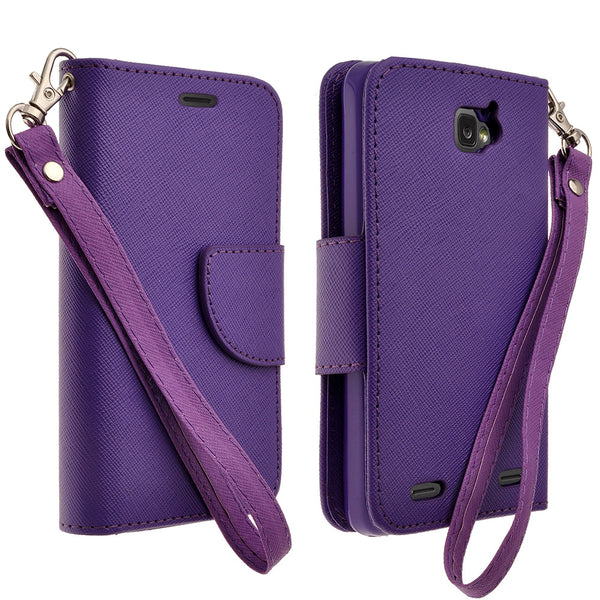 ZTE Zephyr leather wallet case - purple - www.coverlabusa.com